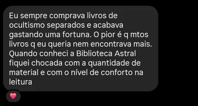 Mensagem de Juliana Mendonça, Curitiba - PR, sobre o Mistério Universal